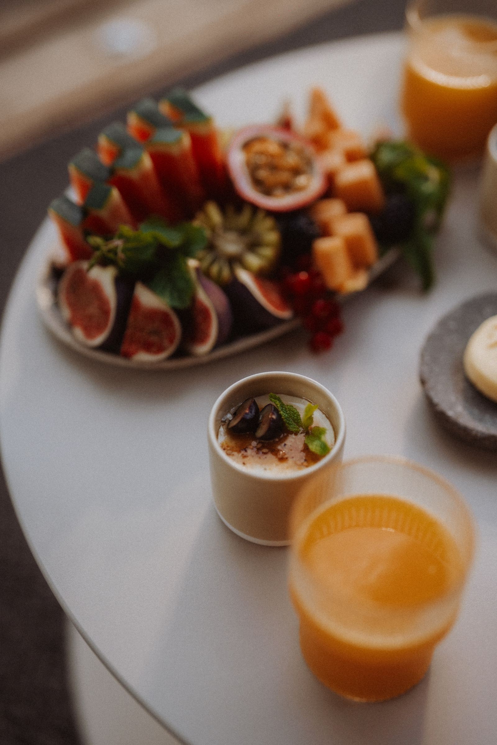 Dinner served on the terrace of a lodge at dusk, Souki Lodges & Spa